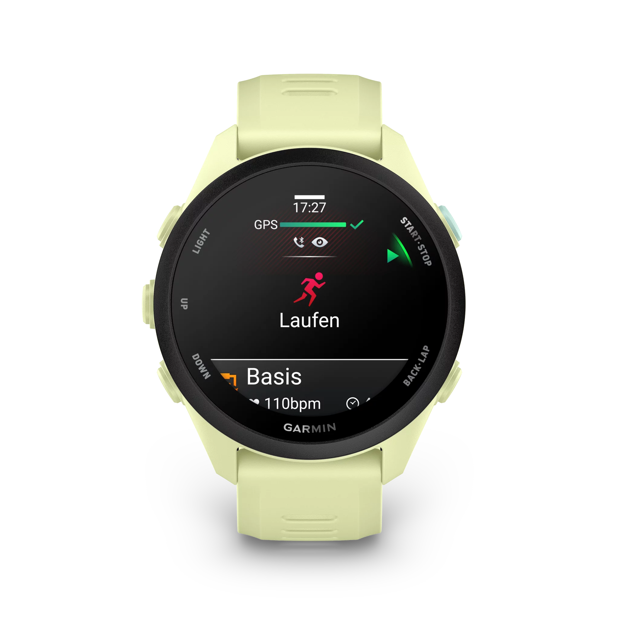 Garmin Forerunner 70 Zitrone/Schwarz mit Schnellwechsel-Silikon-Armband