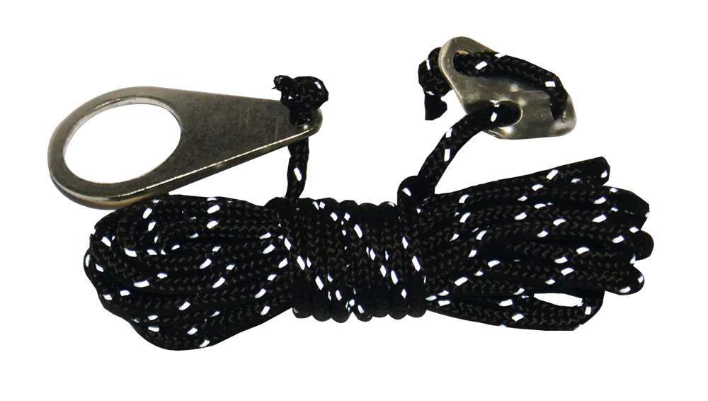 CAMPING-PROFI GmbH Zeltleinen schwarz, reflekt., (4er-Pack)