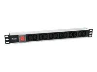 Equip 19" Steckdosenleiste CEE7/7 90°->12xIEC 60320 C13 Alu. - Steckdosenleiste - 1,8 m