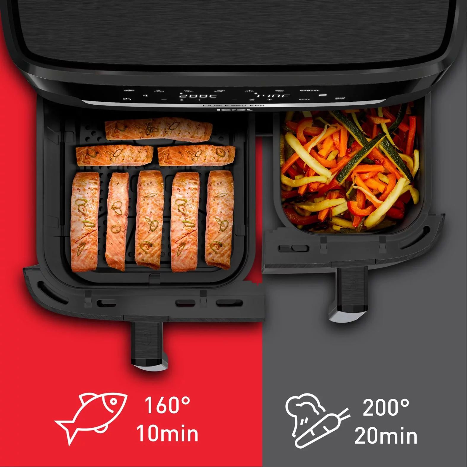 Tefal EY9428 Dual Easy Fry XXL 11L Black