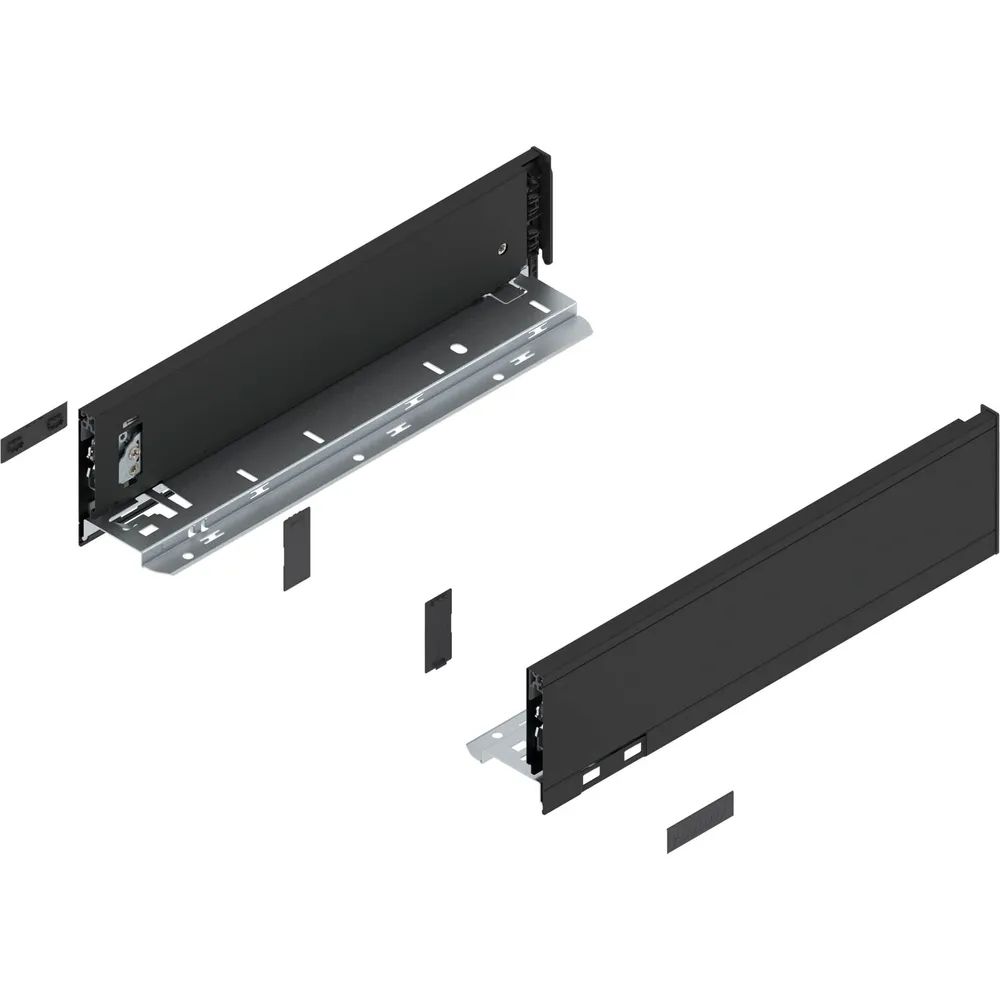 BLUM LEGRABOX pure Zarge Höhe M, NL 350, Carbonschwarz-matt