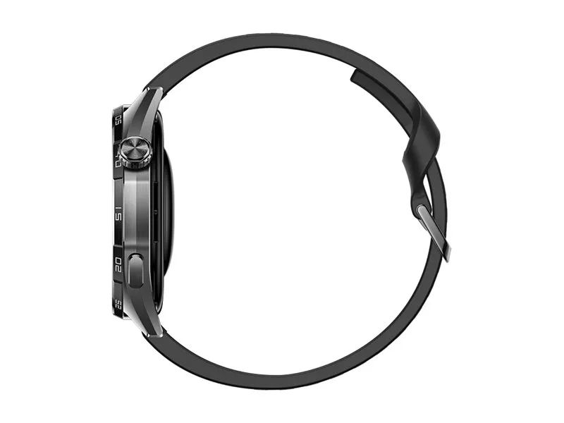 Huawei Watch GT 7 - 46 mm - Edelstahl - intelligente Uhr mit Riemen - Flouroelastomer - schwarz - Handgelenkgröße: 140-210 mm - Anzeige 3.7 cm (1.47")
