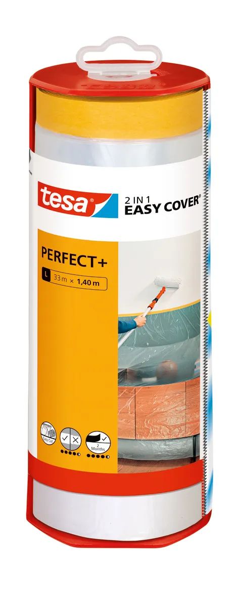 tesa® EASY COVER Perfect+ ,  Abdeckfolie inkl. Abroller