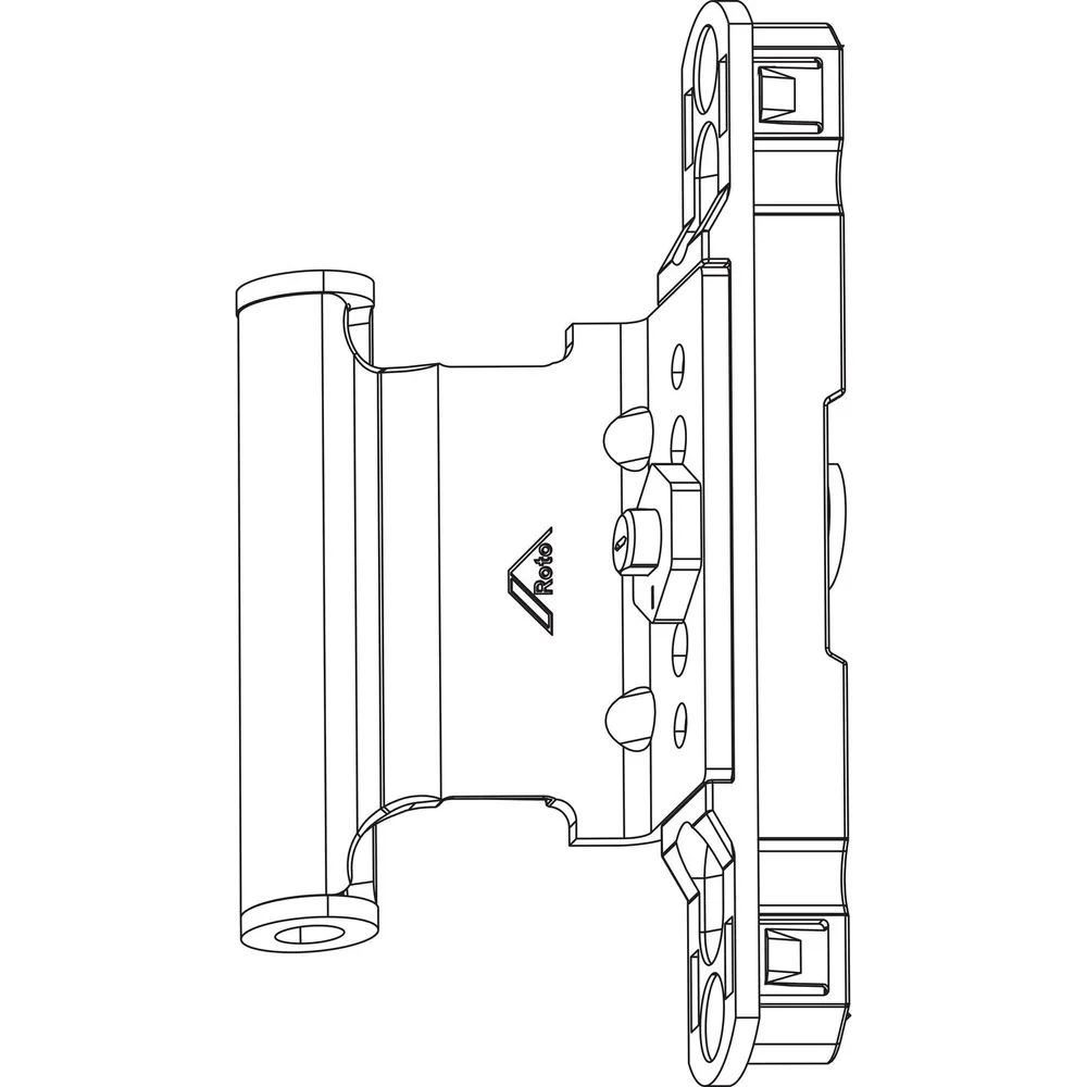 ROTO NX Dreh-/Kippflügelfalzband P mit Nutführung 12/20-13 verstellbar silber