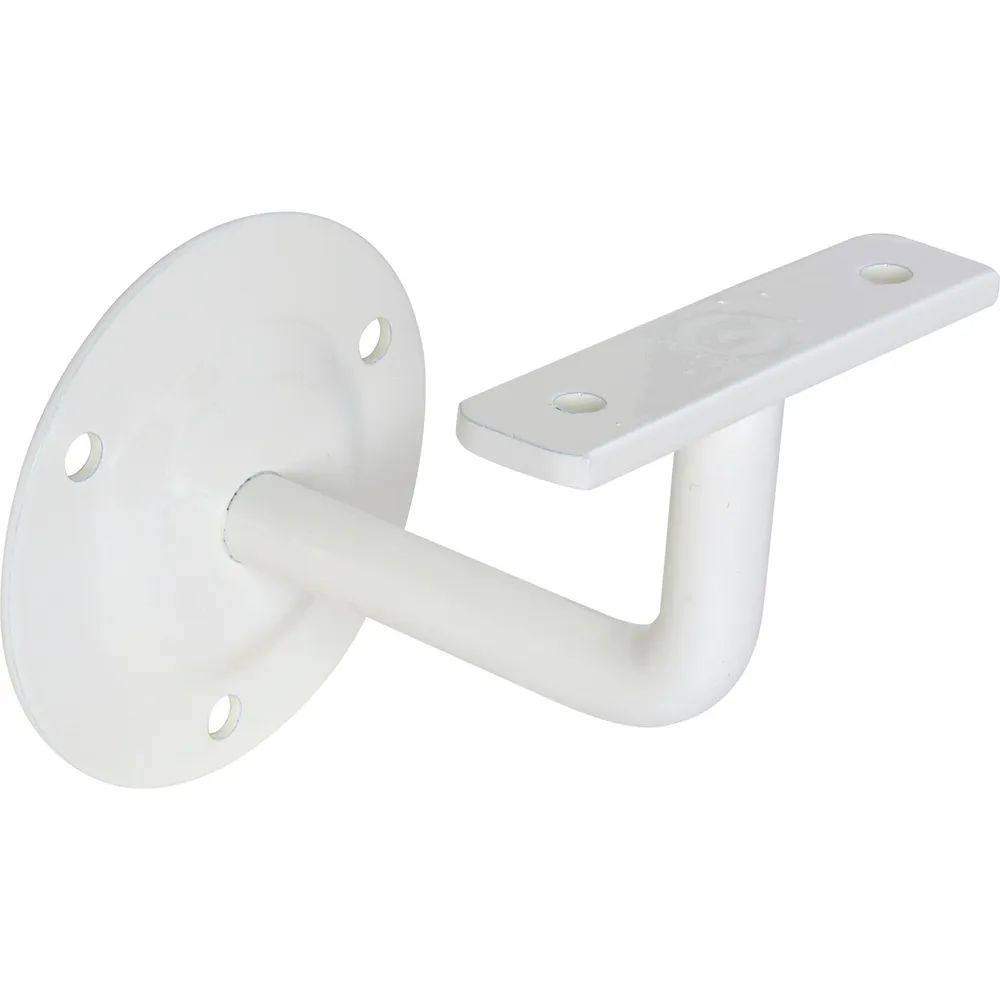 Schösswender SCHÖSSMETALL Handlaufträger rund, Wandabstand 80 mm, weiß beschichtet