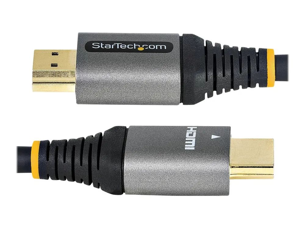 StarTech.com 4 m Premium Zertifiziertes HDMI 2.0 Kabel Mit Ethernet 4k - Premium Highspeed - HDMI-Kabel mit Ethernet - HDMI männlich zu HDMI männlich - 4 m - abgeschirmt - Grau, Schwarz - passiv, unterstützt 4K 60 Hz (3840 x 2160)