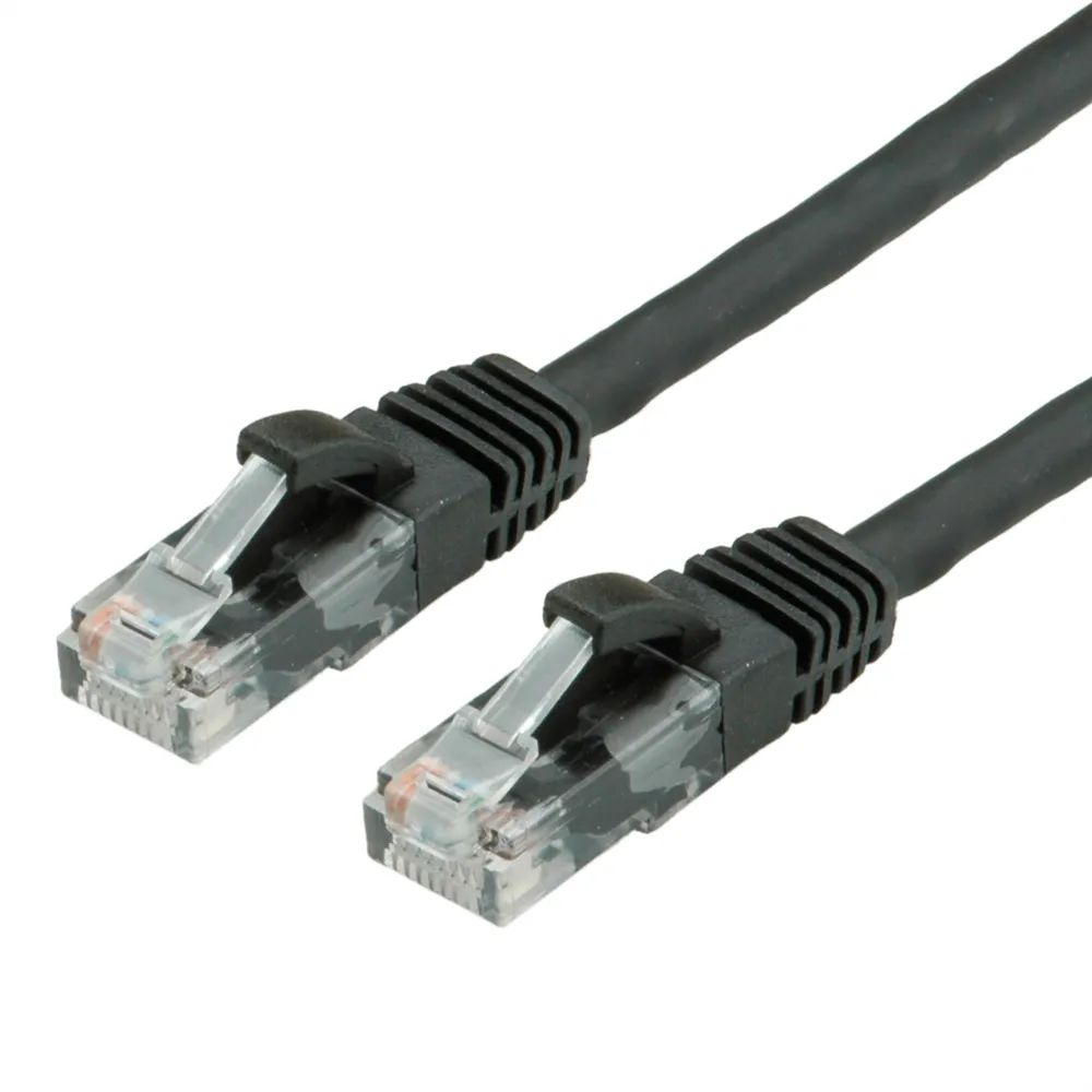 VALUE Patchkabel Cat.6A (Class EA) UTP, schwarz, 0,5 m