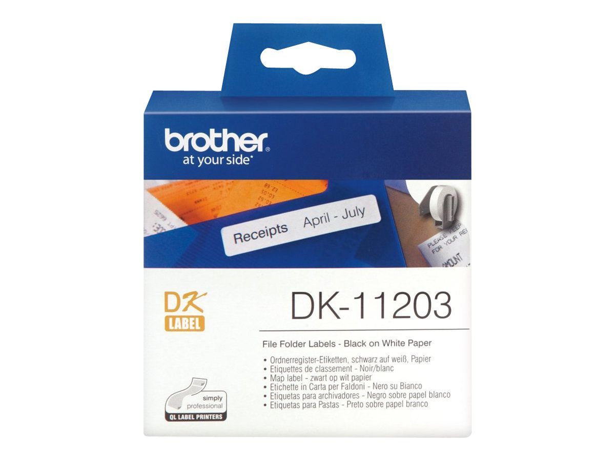 Brother DK-11203 - Schwarz auf Weiß - 17 x 87 mm 300 Etikett(en) (1 Rolle(n)