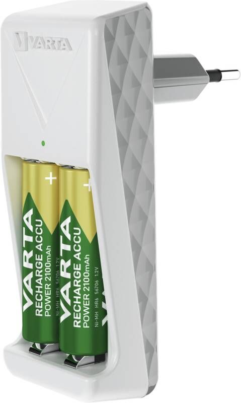 Varta Stecker-Ladegerät Mini Charger 2x AA 56706 2100mAh