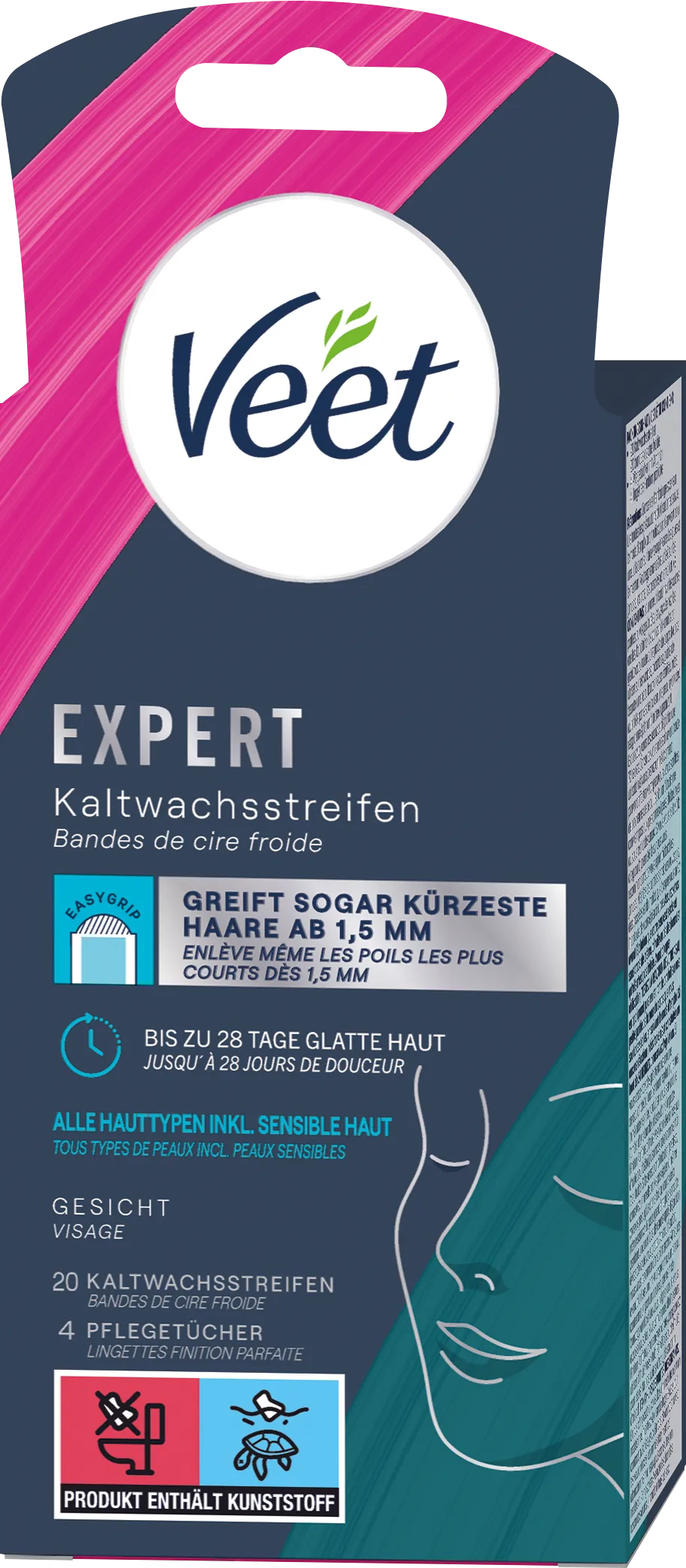 Veet Kaltwachsstreifen EXPERT Gesicht 20er