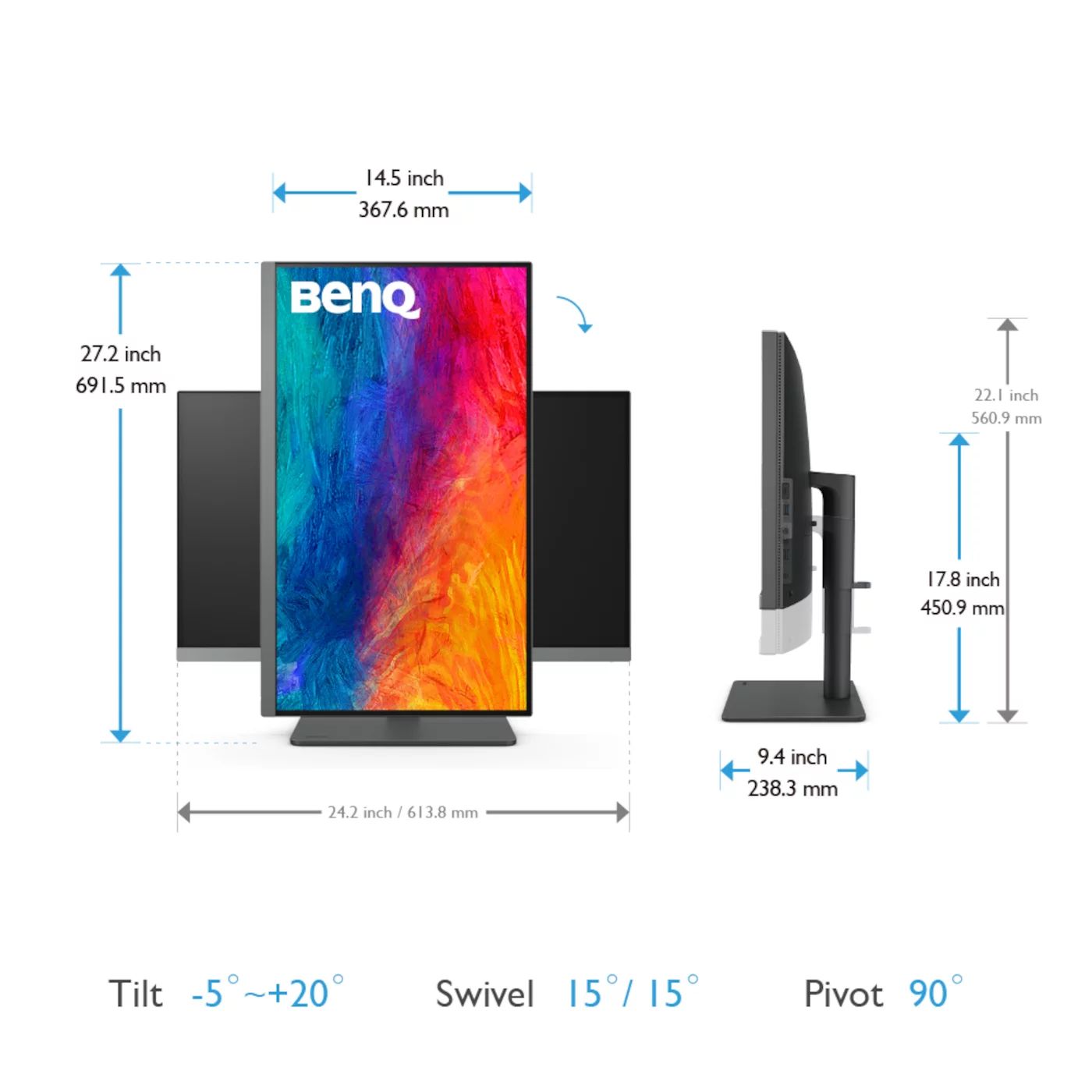 BenQ DesignVue PD2706U - 4K Designer Monitor - 68.6 cm (27")