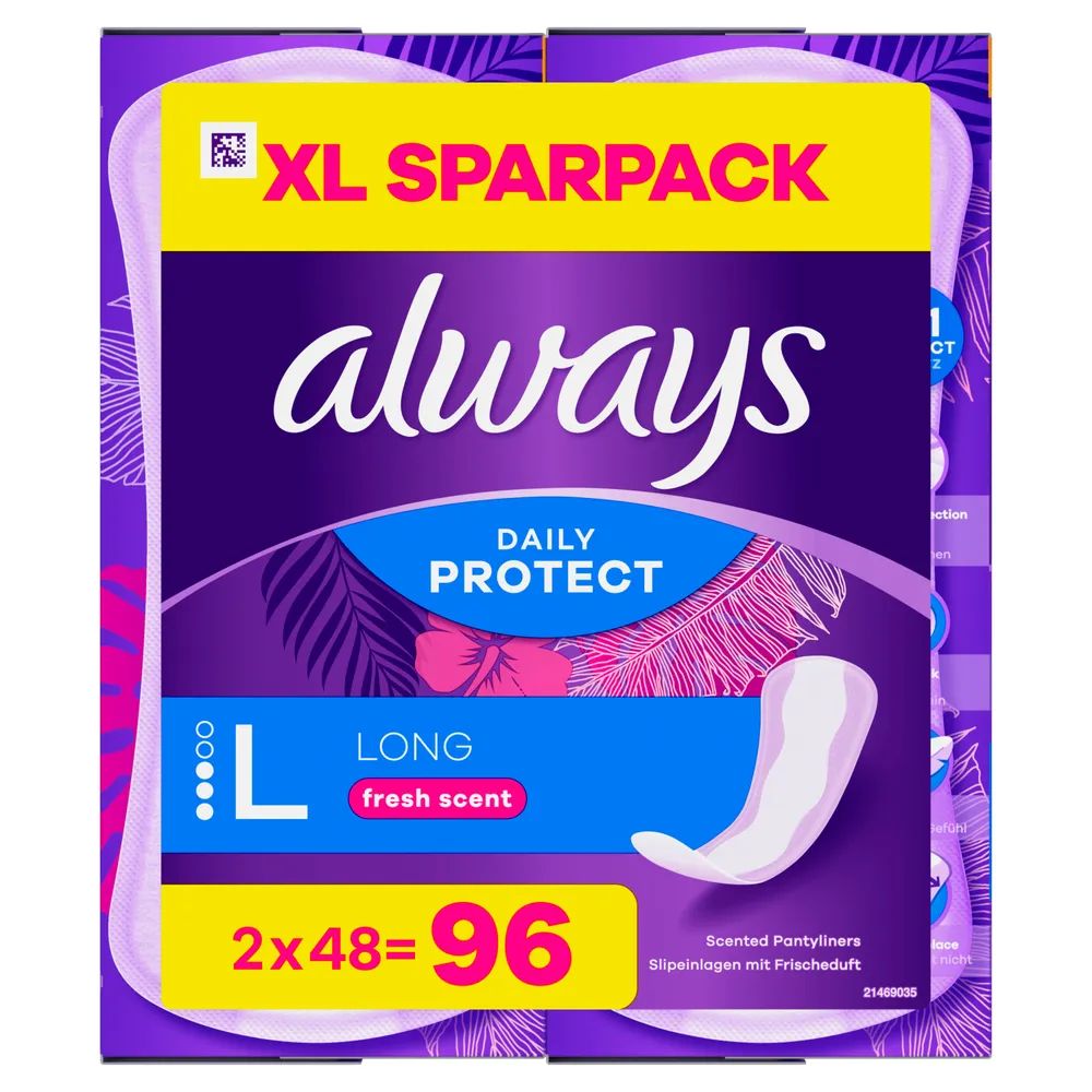 always Slipeinlage Daily Protect Long mit Frischeduft Duo BigPack 96
