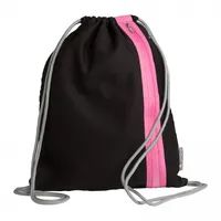 Pagna Turnbeutel GO! - Schwarz - Pink - Baumwolle - Polyester - Monochromatisch - 6 l - 450 mm - 10 mm