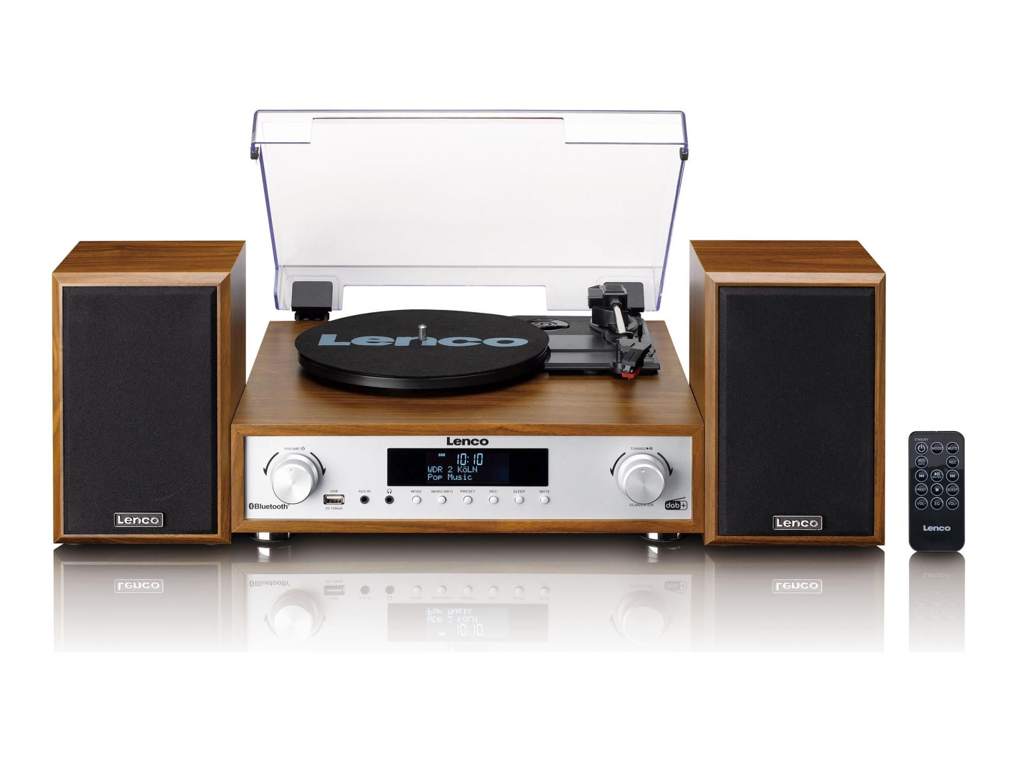 Lenco MC-160 - Audiosystem - 2 x 10 Watt - Holz