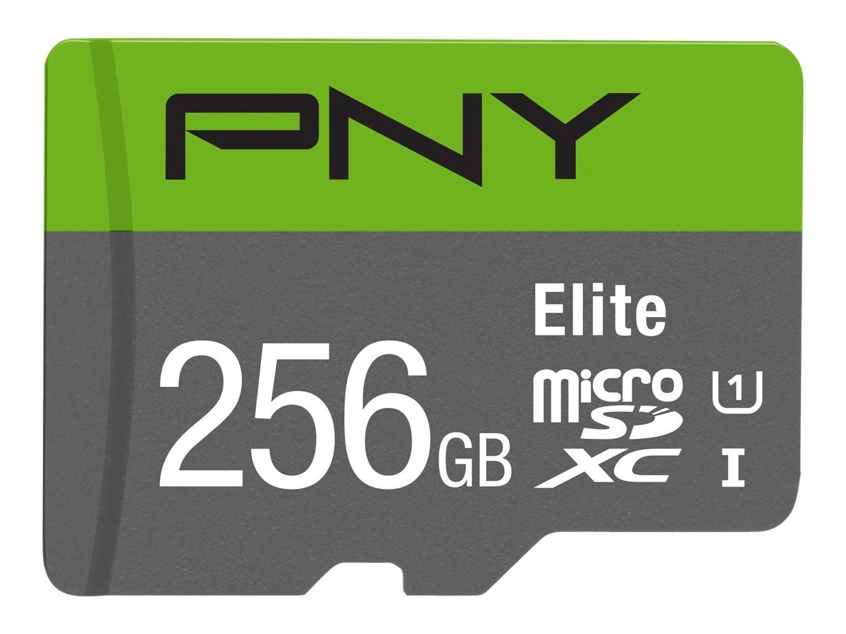 PNY Elite - Flash-Speicherkarte - 256 GB - A1 / Video Class V10 / UHS Class 1 / Class10