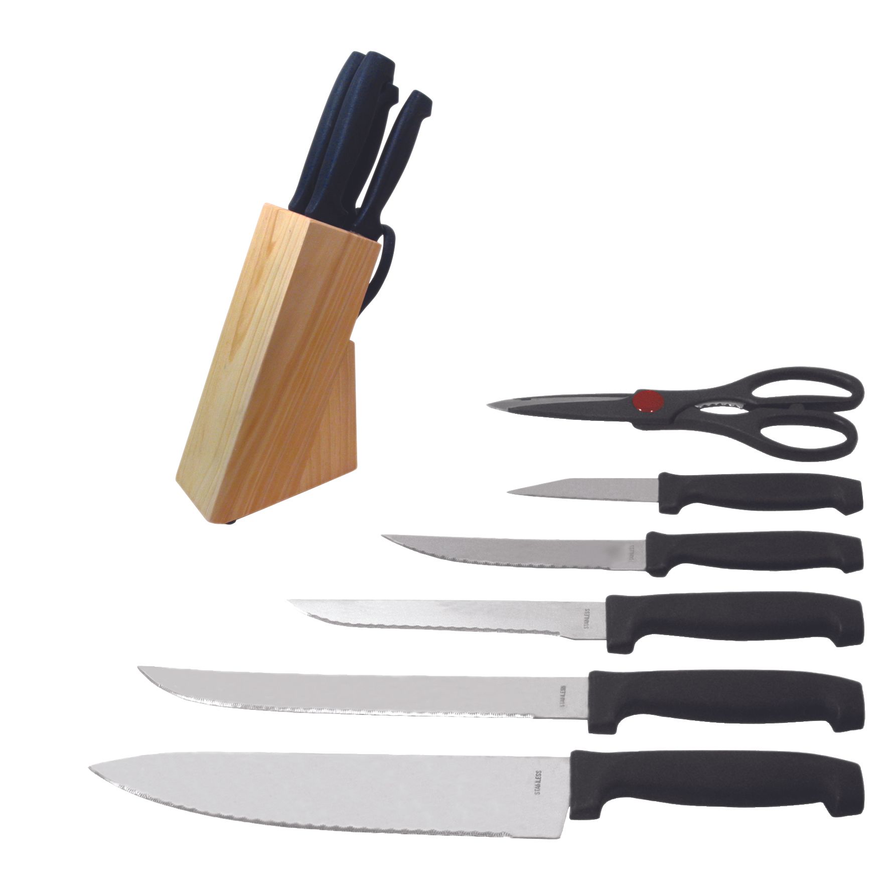 Carl Schmidt Sohn Messerblock Cuisine 7-tlg, Holz