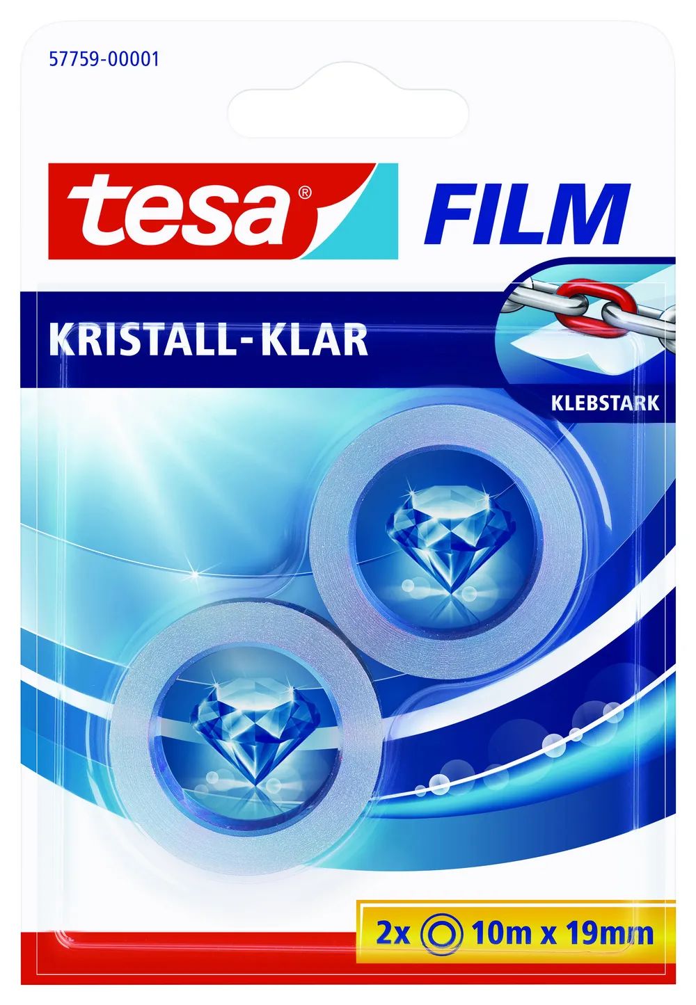 Tesa 57759 - 10 m - Transparent - 19 mm - 2 Stück(e)