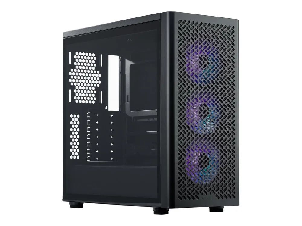 Cooler Master Elite 502 - Mid tower - E-ATX - Seitenteil mit Fenster (gehärtetes Glas)