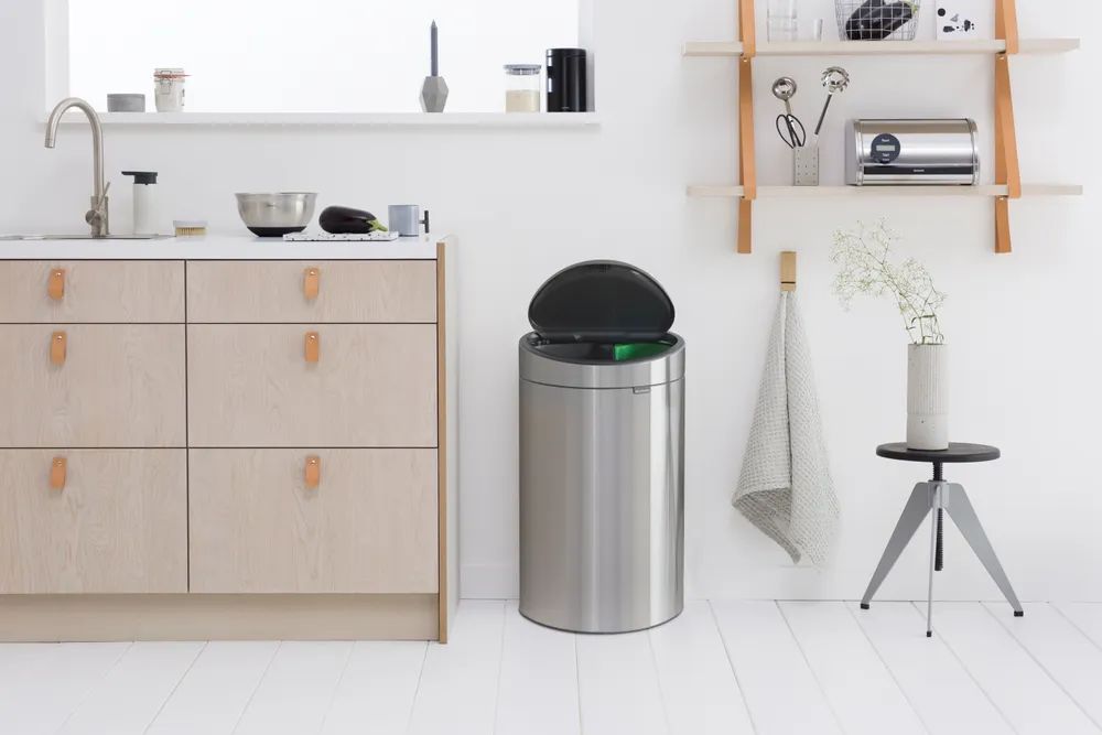 Brabantia Touch Bin New Recycle, 23/10L - Matt Steel