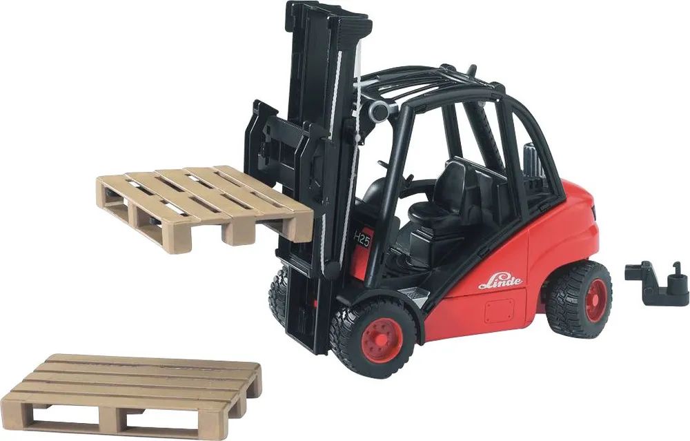 Bruder Linde fork lift H30D with 2 pallets - 3 Jahr(e) - ABS Synthetik - Schwarz - Rot