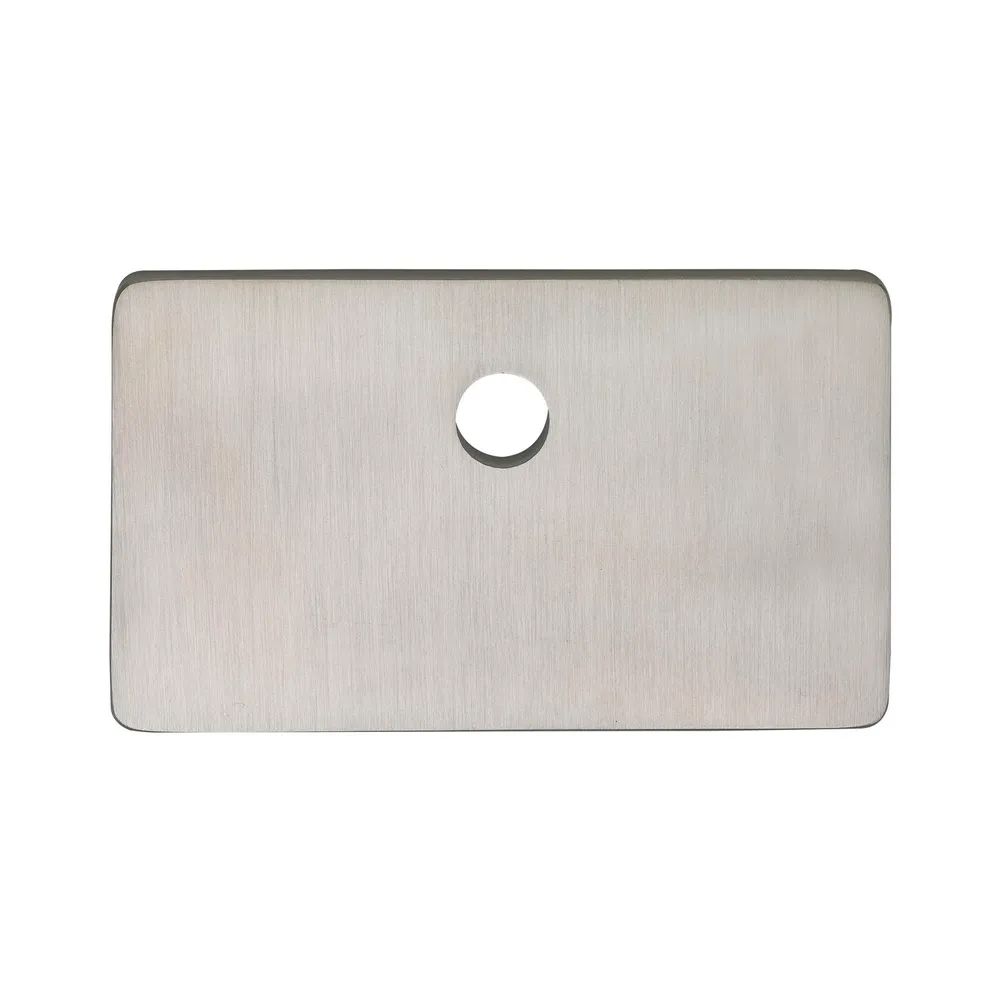 SOLIDO Namensschild ohne Spion u. Namensleiste, 120x70x6 mm, Edelstahl matt