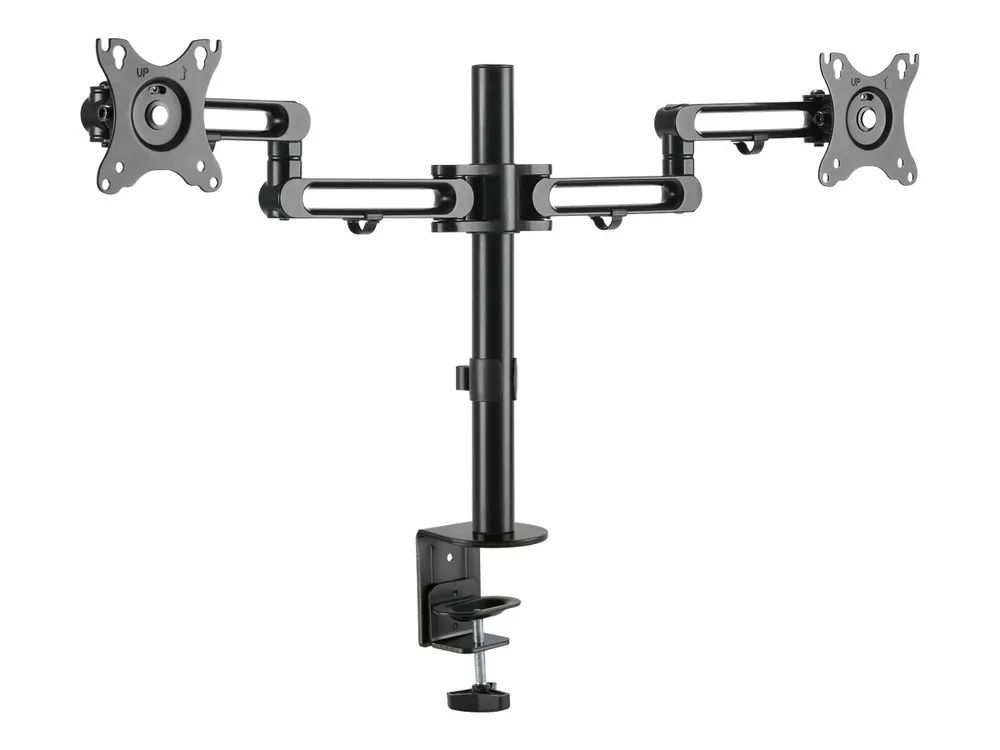 StarTech.com ARMDUAL3 Doppel Monitorarm zur Tischmontage (Gelenkarme für bis zu 32-Zoll-VESA Bildschirme, Monitorhalterung)