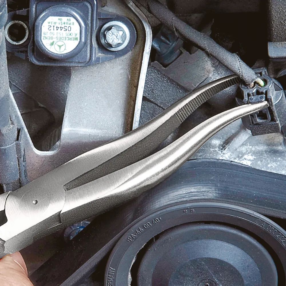 KNIPEX Mechanikerzange mit Kunststoff überzogen schwarz atramentiert 200 mm