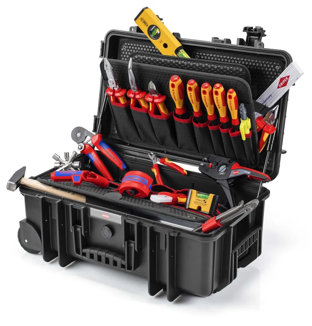 KNIPEX Werkzeugkoffer "Robust26 Move" Elektro 22-teilig 550 mm