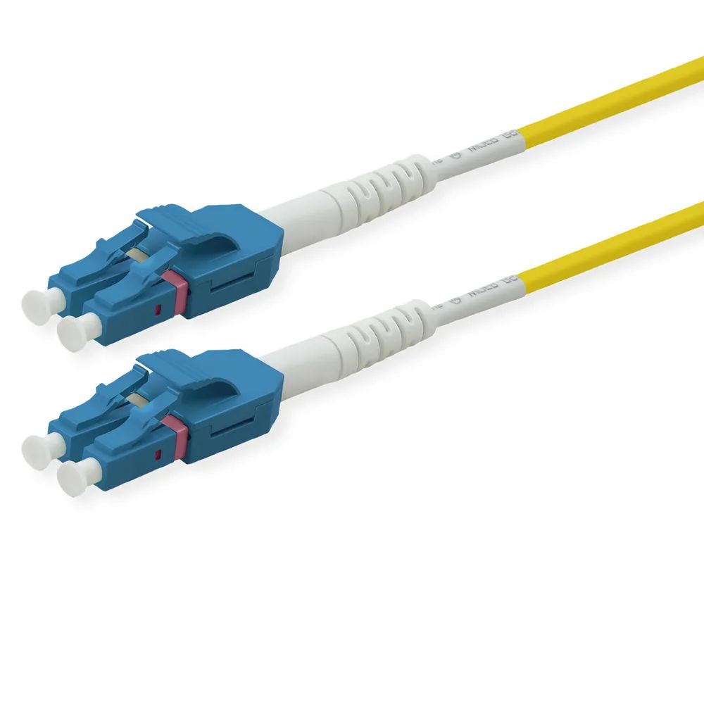 ROLINE LWL-Kabel duplex 9/125µm OS2, LC/LC, UNIBOOT, gelb, 2 m
