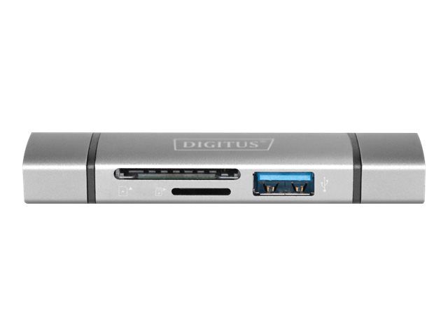 DIGITUS Dualer Kartenlesegerät Hub USB-C / USB 3.0, OTG