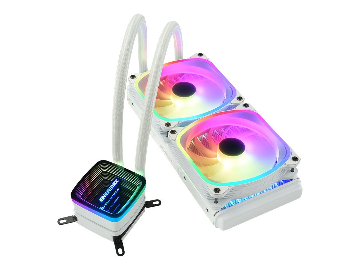 Enermax Aquafusion ADV series ELC-AQFA240-SQA-W - Prozessor-Flüssigkeitskühlsystem - 240 mm cpu-Flüssigkeitskühler - (für: LGA1366, AM3+, LGA2011, FM1, FM2+, LGA2011-3, AM4, LGA2066, LGA1200, LGA1700, AM5, LGA115x Socket)