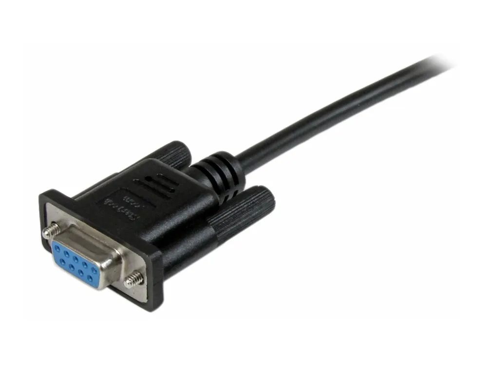 StarTech.com 1m DB9 RS232 Seriell Nullmodemkabel - Bu/Bu - 9-pin seriell Null-Modem Anschlusskabel - Schwarz - Nullmodemkabel - DB-9 (W)