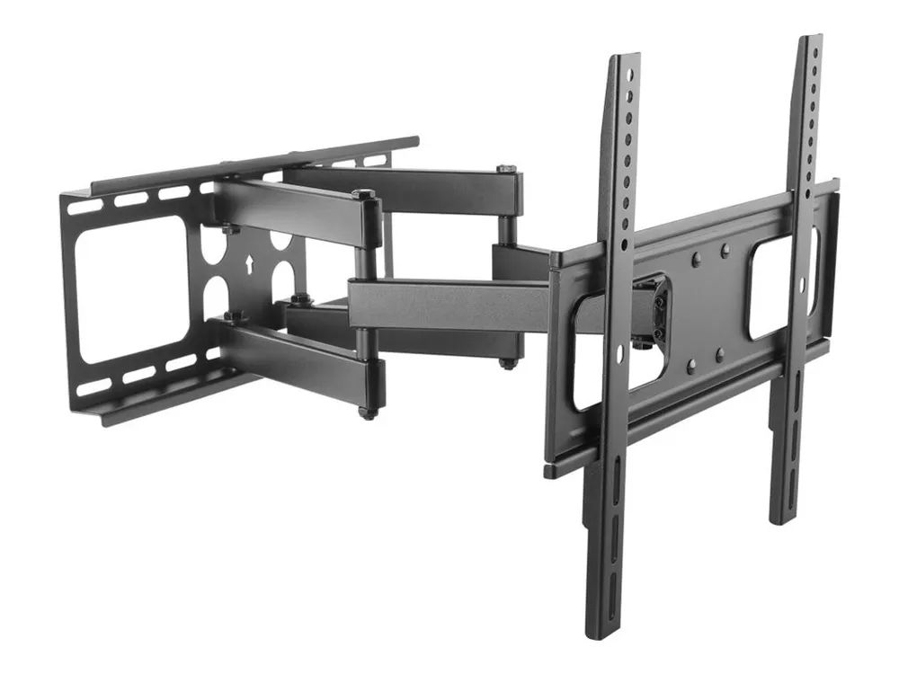 Techly LED400 - Befestigungskit (Wandmontage) - Full-Motion Dual-Arm - für Curved Panel/Flat Panel - kaltgewalztes Blech - Schwarz - Bildschirmgröße: 81.3-139.7 cm (32"-55")
