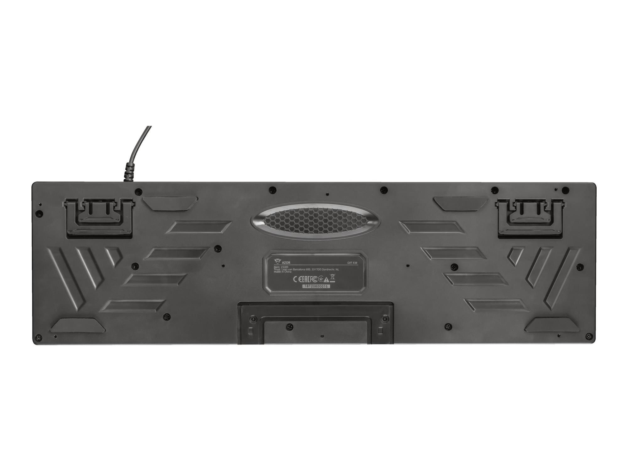 Trust GXT 835 Azor - Tastatur - hintergrundbeleuchtet