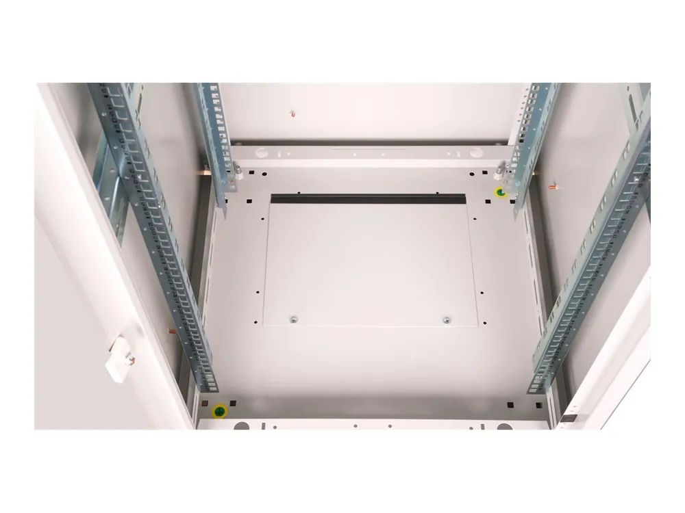 ROLINE Basic - Schrank Netzwerkschrank - Glas-Tür, 600x600 BxT - RAL 7035, Hellgrau - 26U - 48.3 cm (19")