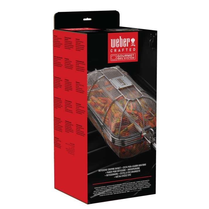 Weber CRAFTED Drehspießkorb aus feinem Drahtgewebe