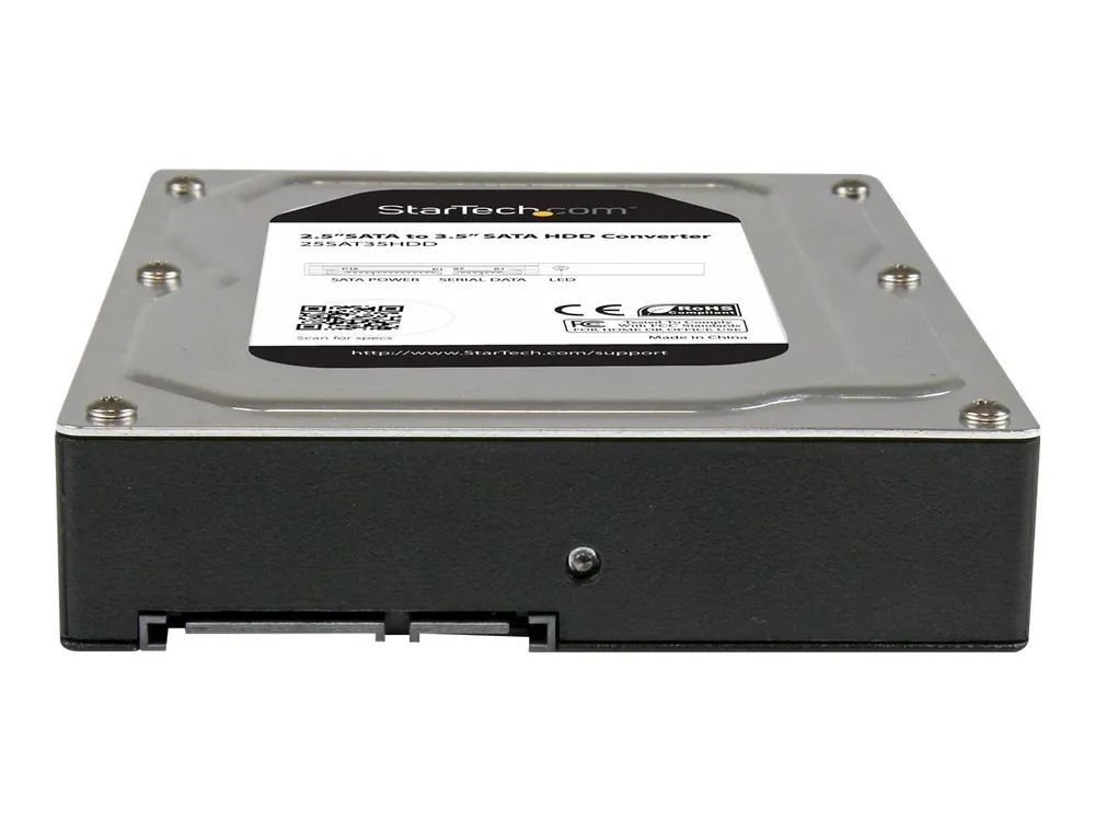 StarTech.com 2,5 auf 3,5 Aluminium SATA Festplattengehäuse für HDD/SSD bis 12,5mm - 6,4cm auf 8,9cm (2,5/3,5 Zoll)