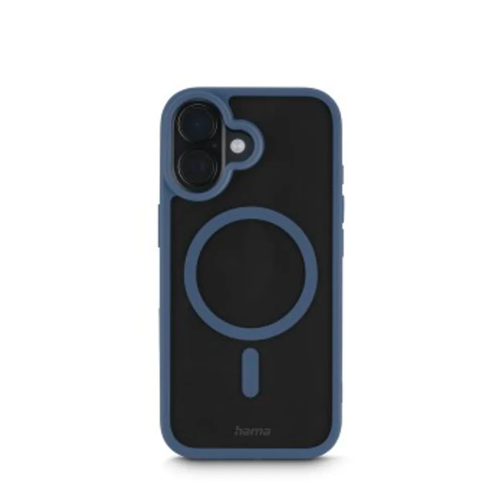 Hama Handyhülle "Frame Protect" für iPhone 17, magnetisch, durchsichtig, Blau