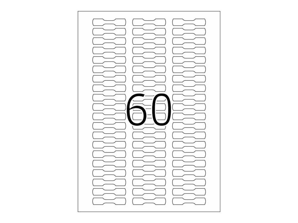 HERMA Special - Weiß - 49 x 10 mm 1500 Etikett(en) (25 Bogen x 60)
