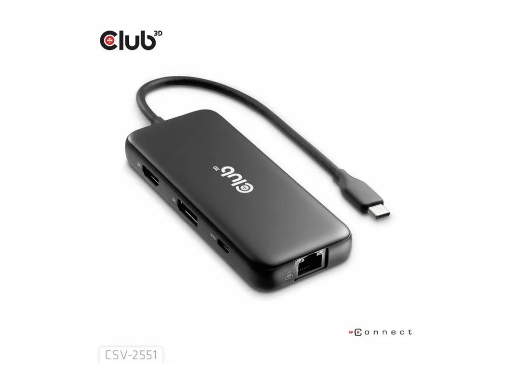 Club 3D 8-in-1 - Dockingstation - für Desktop, Laptop