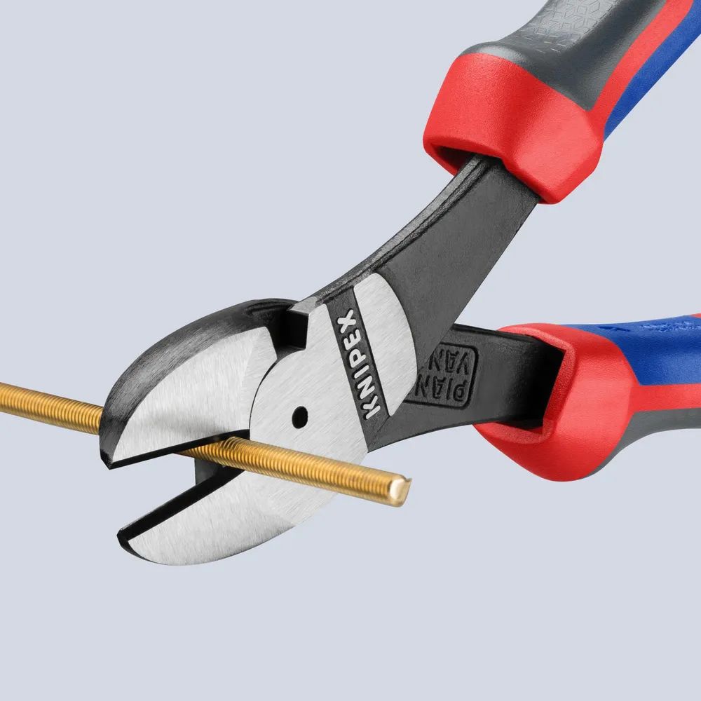 KNIPEX Kraft-Seitenschneider mit Comfort-Griffen schwarz atramentiert 180 mm