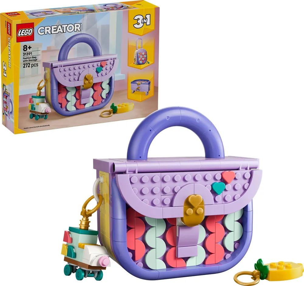 LEGO Creator 3 in 1 31391 Art Fashion Bag with Storage