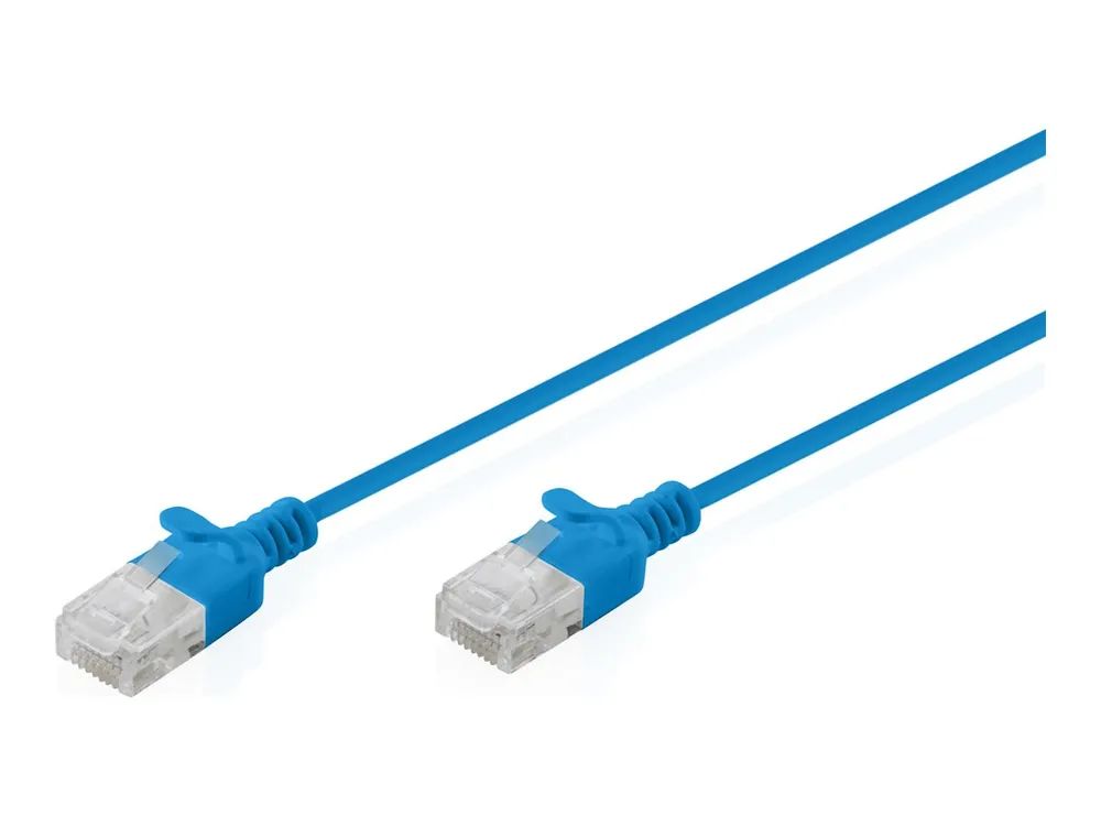 DIGITUS CAT 6 U-UTP Slim Patchkabel, 3 m, Blau, 10 Stück
