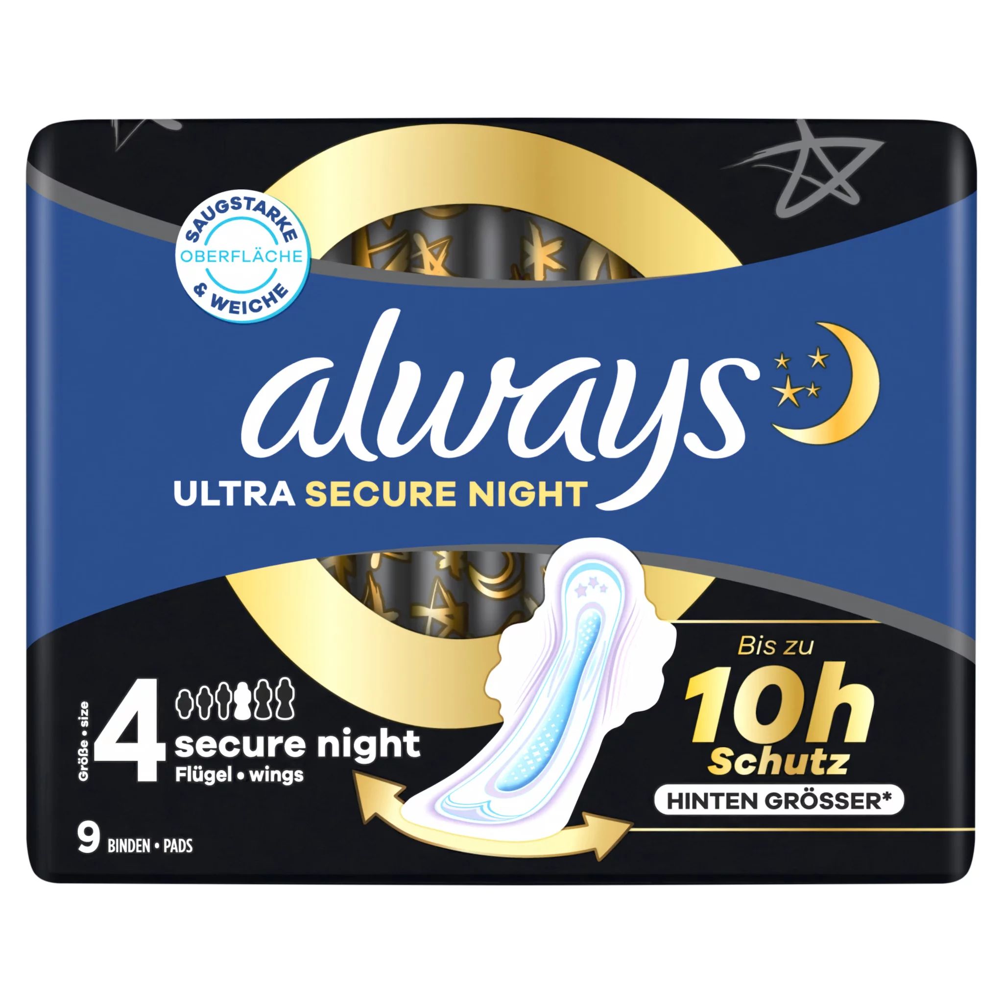 always Ultra Binde Secure Night mit Flügeln 9