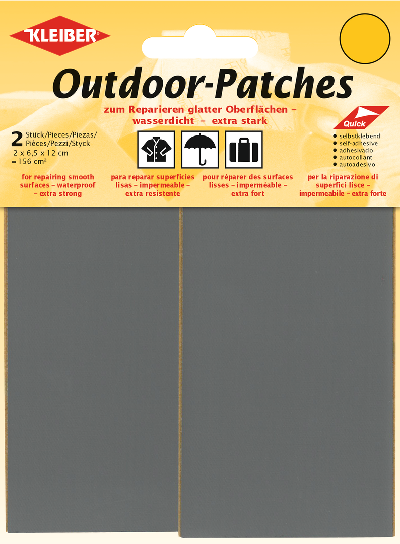 Kleiber Outdoor-Patches, Fb. Hellgrau