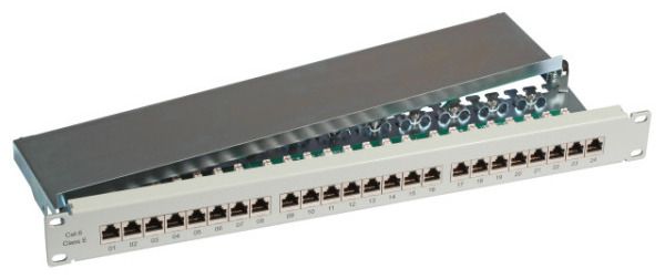 EFB Patchpanel 19'' Kat.6 24xRJ45 1HE LSA RAL7035