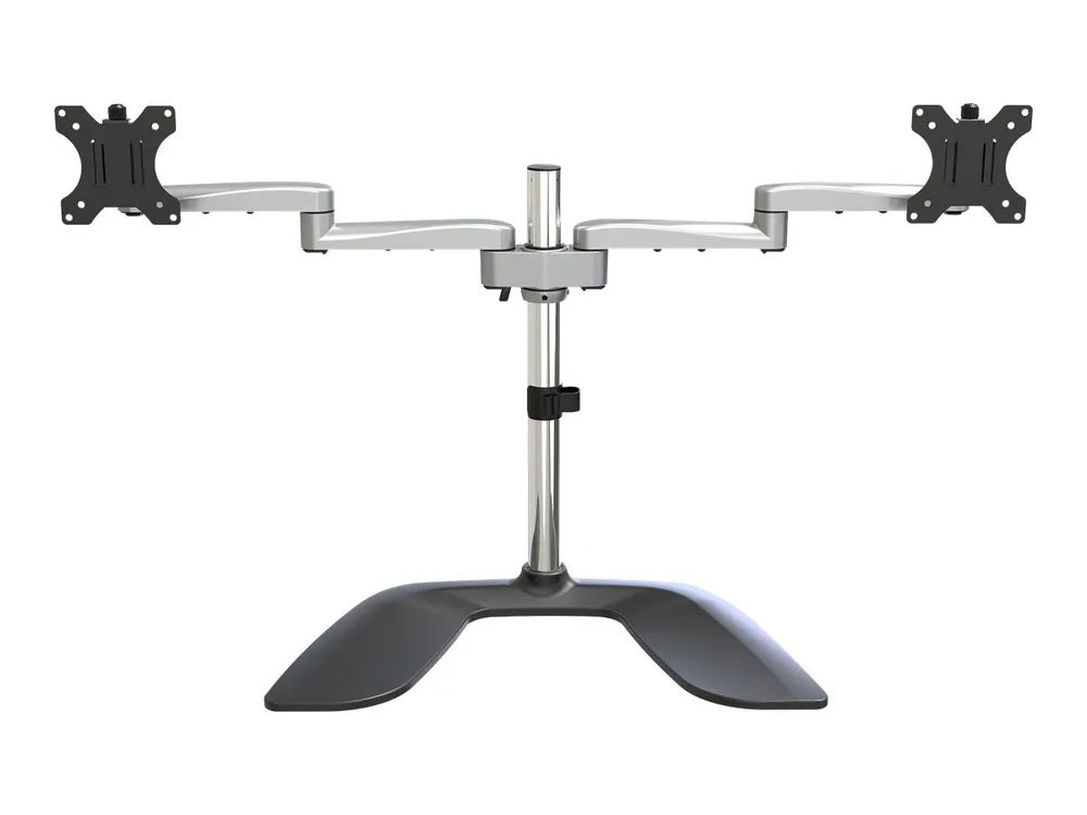 StarTech.com Monitorhalterung für zwei Monitore - Ergonomisches Monitorstand für VESA Bildschirme bis zu 32" und 8 kg - Freistehende gelenkige Bildschirmhalterung - Höhenverstellbar (ARMDUALSS)