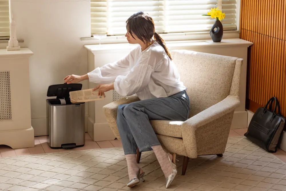 Brabantia Bo Treteimer, 12L - Matt Steel Fingerprint Proof