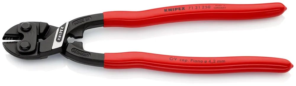 KNIPEX CoBolt® XL Kompakt-Bolzenschneider mit Kunststoff überzogen schwarz atramentiert 250 mm