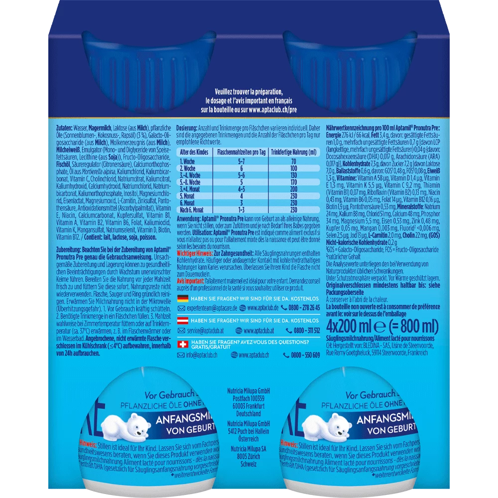 Aptamil Pre Pronutra trinkfertig 800ml